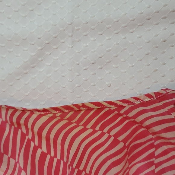 AMANDA UPRICHARD Junior Red/White Wavy Stripe Front Tie Silk Dress-EUC-Sz SP - Picture 12 of 12